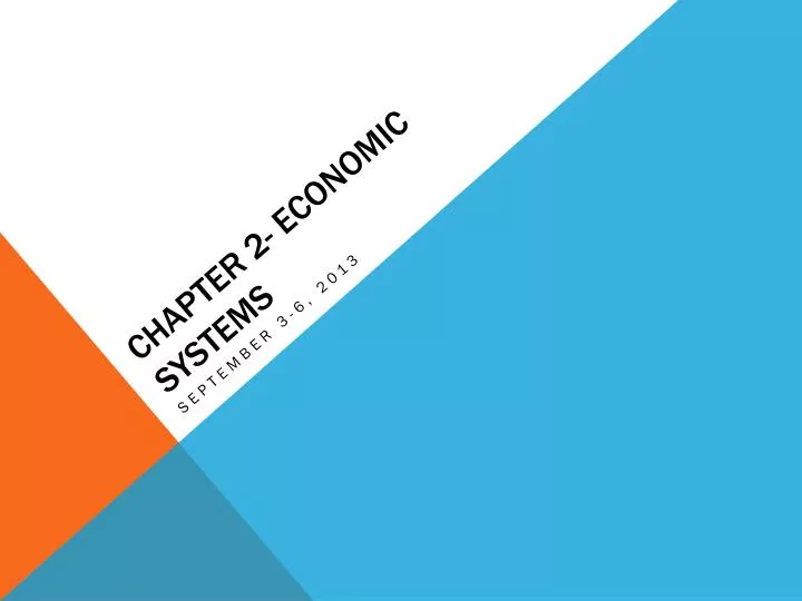 chapter 2 economic systems