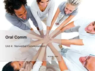 Unit 4: Nonverbal Communication