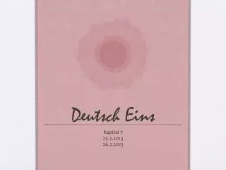 deutsch eins