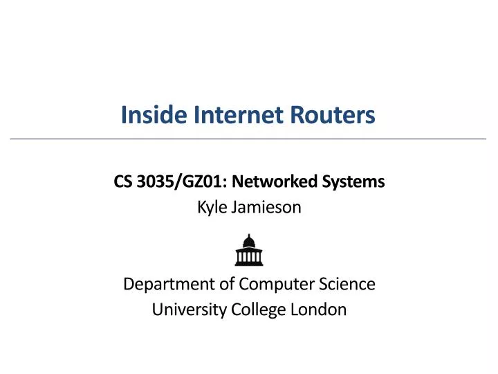 inside internet routers