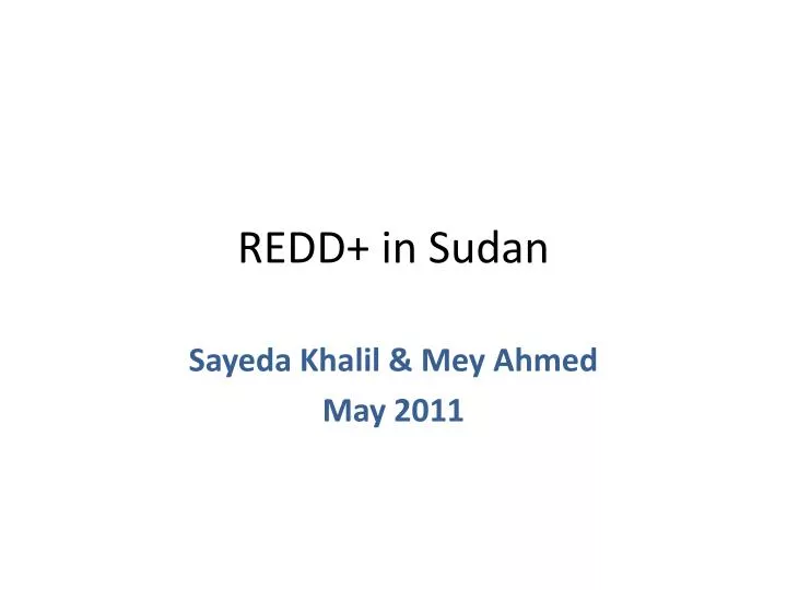 redd in sudan