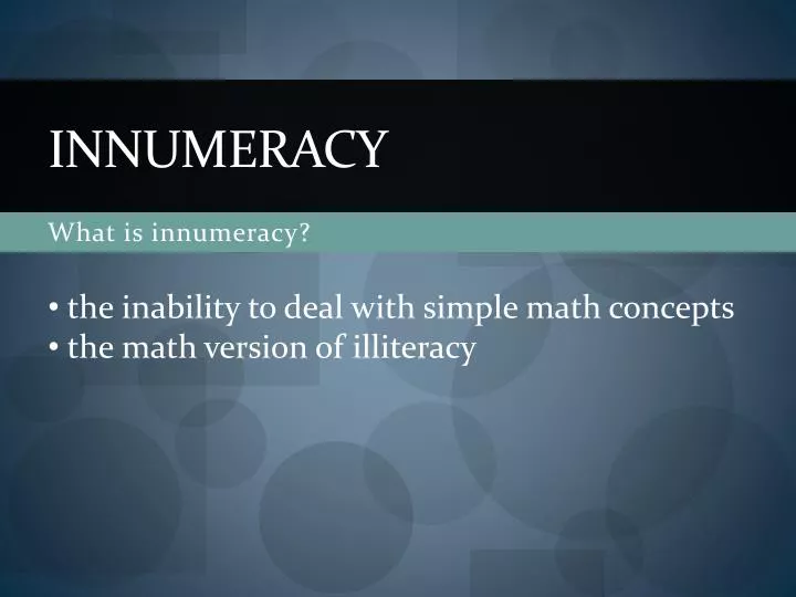 innumeracy