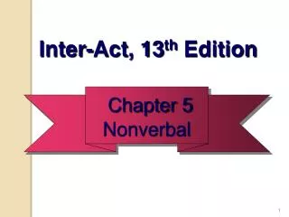 Chapter 5 Nonverbal