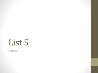 list 5