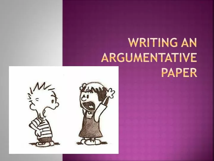 writing an argumentative paper