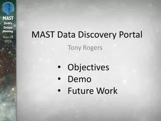 MAST Data Discovery Portal