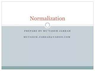 Normalization