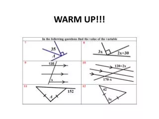 warm up