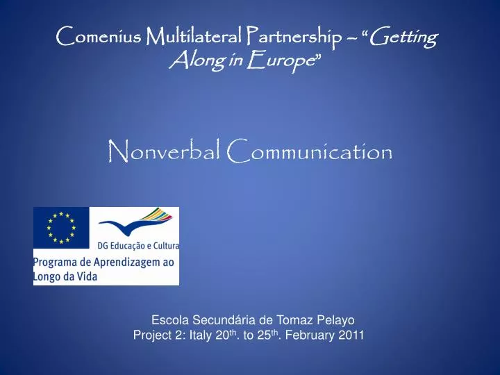 comenius multilateral partnership getting along in europe
