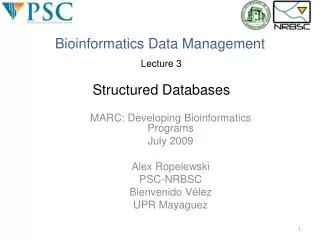 Bioinformatics Data Management