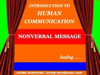 INTRODUCTION TO HUMAN COMMUNICATION