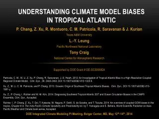 Understanding Climate Model Biases in Tropical Atlantic