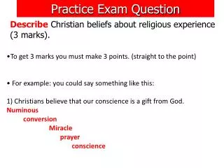 Practice Exam Question