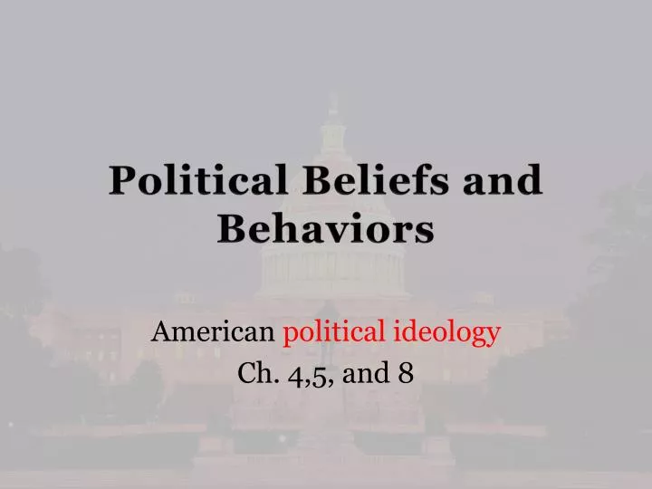 political beliefs and behaviors