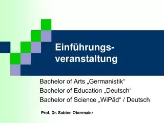 einf hrungs veranstaltung