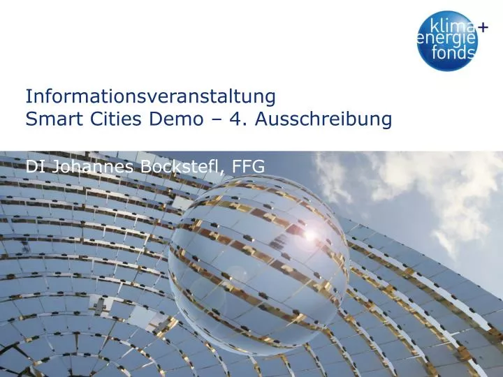 informationsveranstaltung smart cities demo 4 ausschreibung