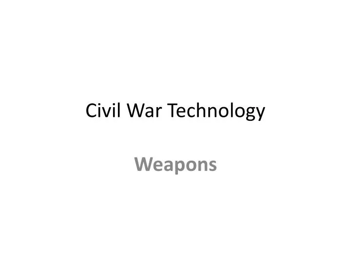 civil war technology