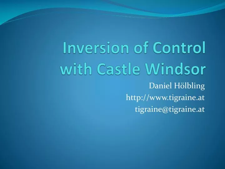 inversion of control with castle windsor
