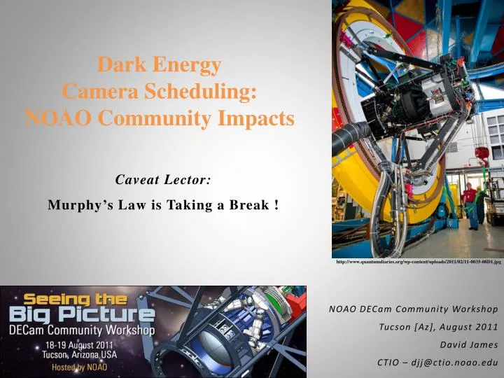 dark energy camera scheduling noao community impacts
