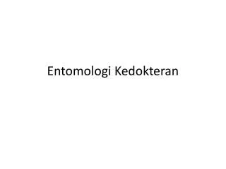 Entomologi K edokteran