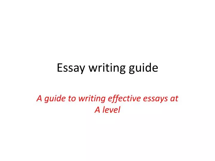 essay writing guide
