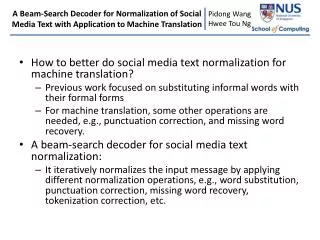 How to better do social media text normalization for machine translation?