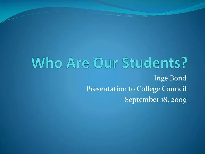 who are our students