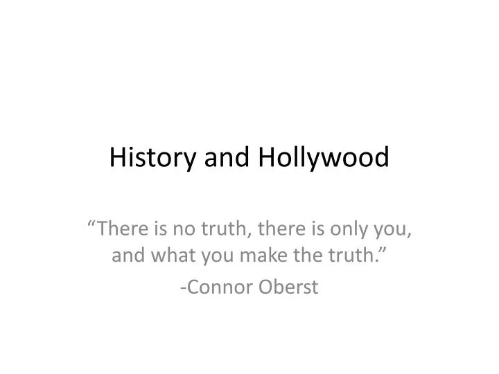 history and hollywood