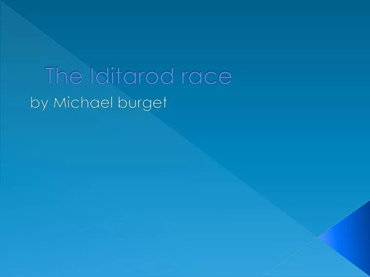 the iditarod race