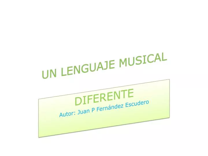 un lenguaje musical