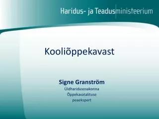 kooli ppekavast
