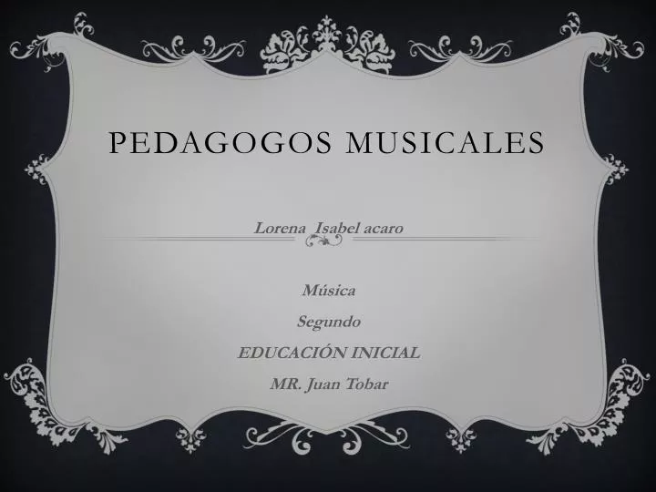 pedagogos musicales