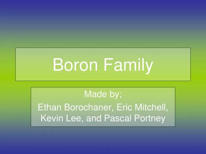 boron family
