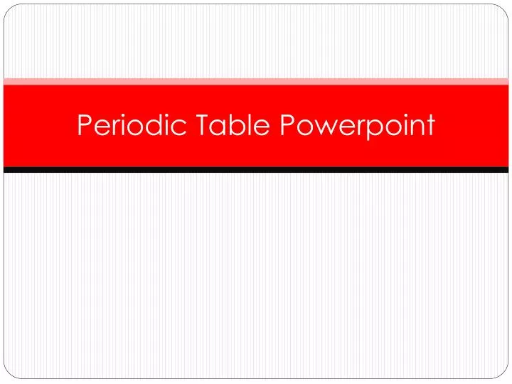 periodic table powerpoint