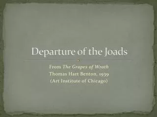 Departure of the Joads