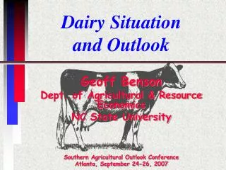 Dairy Situation and Outlook