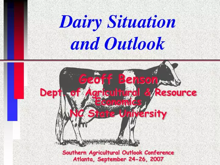 dairy situation and outlook