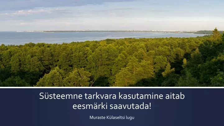 s steemne tarkvara kasutamine aitab eesm rki saavutada