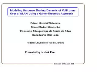 Modeling Resource Sharing Dynamic of VoIP users Over a WLAN Using a Game-Theoretic Approach