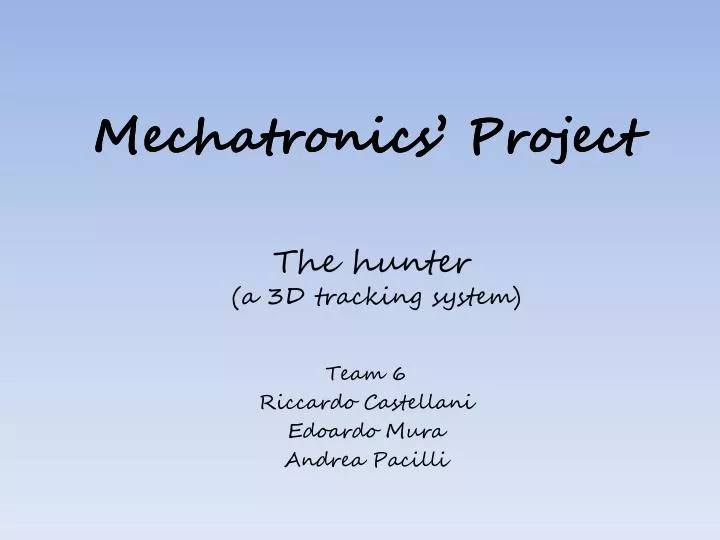 mechatronics project