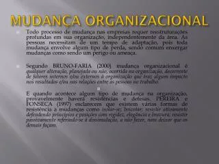 mudan a organizacional
