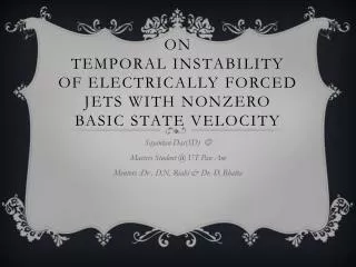 On Temporal instability of Electrically forced jets with nonzero basic state velocity