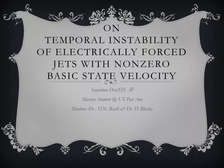 on temporal instability of electrically forced jets with nonzero basic state velocity