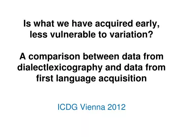 icdg vienna 2012