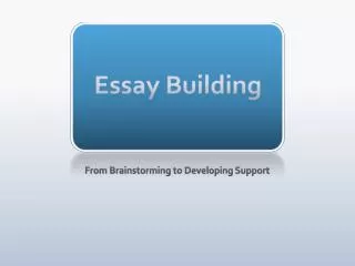 Essay Building