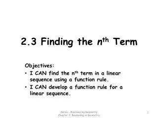 2 3 finding the n th term