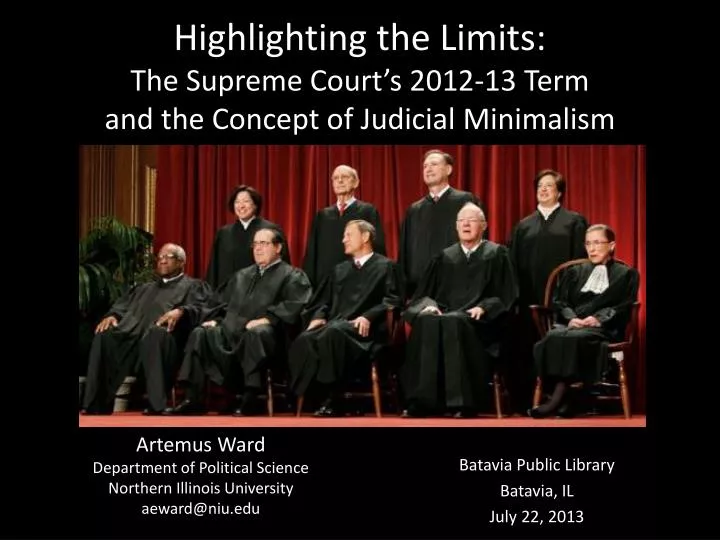 highlighting the limits the supreme court s 2012 13 term and the concept of judicial minimalism
