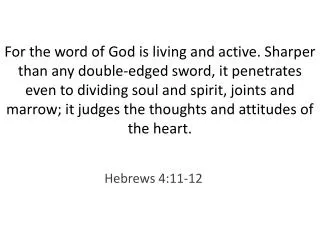 Hebrews 4:11-12