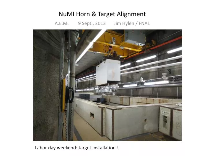 numi horn target alignment