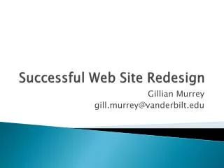 Successful Web Site Redesign
